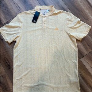 Adidas Men's Light Yellow Polo Shirt